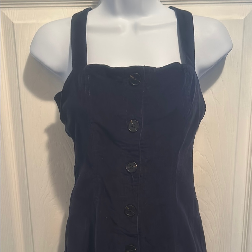 Navy Button-Down Dress